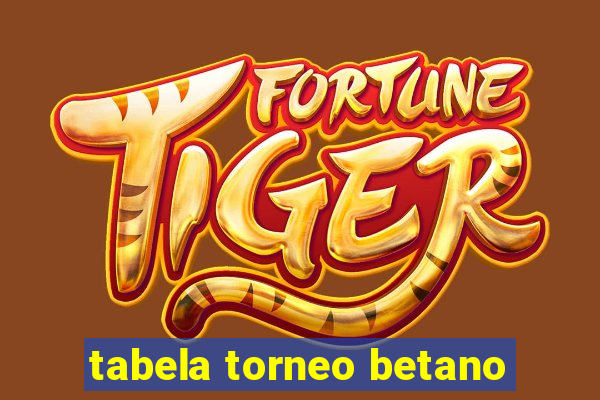 tabela torneo betano